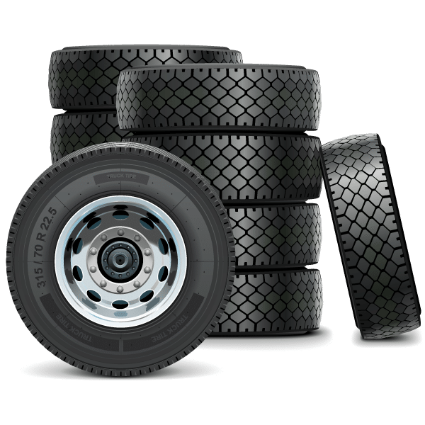stacked truck Tires