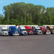 big rigs parked